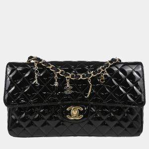 Chanel Black Patent Leather Ginza 5th Anniversary Shoulder Bag