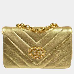 Chanel Chevron Single Bijou Chain Shoulder Bag