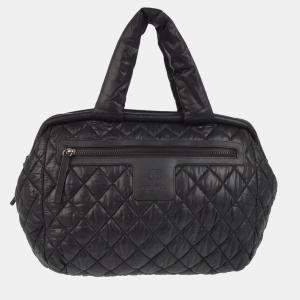 Chanel Black Nylon Coco Cocoon Handbag 