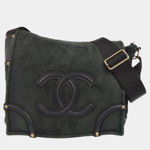 Chanel Black Mouton CC Messenger Bag