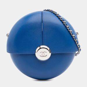 Chanel Blue Lambskin Evening In The Air Crossbody