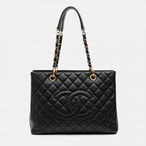 Chanel Black Caviar Grand Shopping Tote