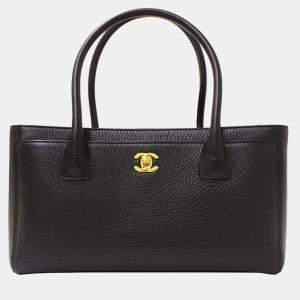 Chanel Black Leather Executive Tote Bag