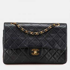 Chanel Black Medium Classic Lambskin Double Flap