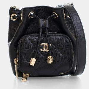 Chanel Black Caviar Nano Bucket Bag