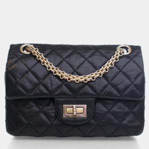 Chanel Black Aged Calfskin Reissue 2.55 Flap Bag 224