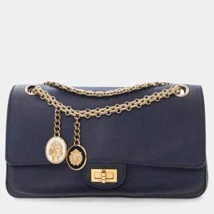Chanel Navy Calfskin Nude Medallion Reissue 2.55 Flap Bag 226