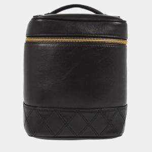 Chanel Black Lambskin Vanity Shoulder Bag