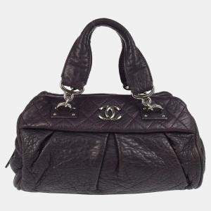 Chanel Purple Calfskin Shoulder Bag