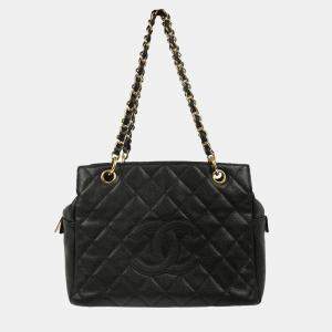 Chanel Black Calfskin Petite Timeless Tote Bag