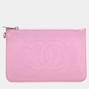 Chanel Pink Lambskin Coin Purse Wallet