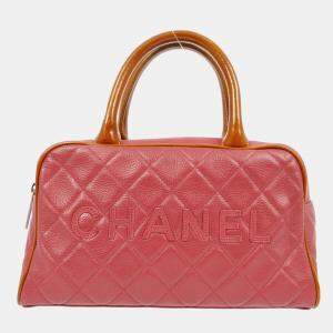 Chanel Pink Quilted Calfskin Bowling Bag