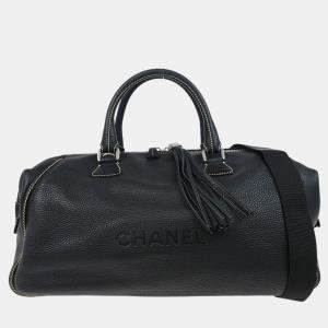 Chanel Black Calfskin Duffle Handbag 