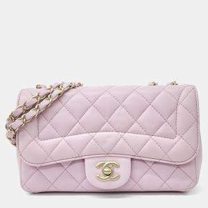 Chanel Pink Leather Chain Shoulder Bag