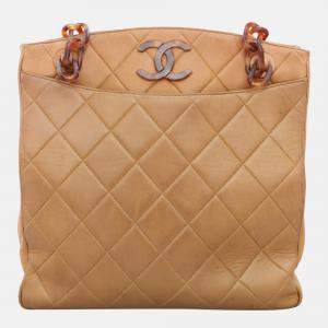 Chanel Vintage Quilted Shopper Tote