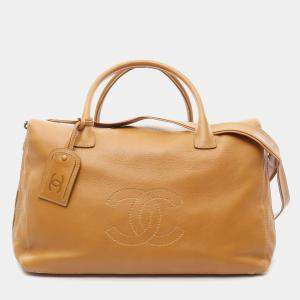 Chanel Brown Lambskin Timeless CC Duffle Bag 