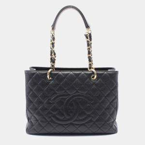 Chanel Black Leather GST Chain Shoulder Bag