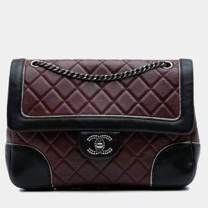 Chanel Burgundy Lambskin Paris-Salzburg Medium Tyrolean Flap Bag