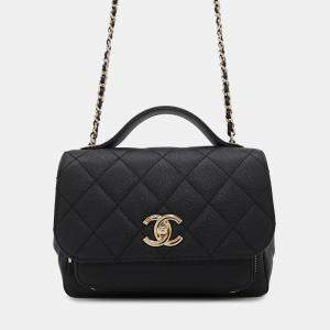 Chanel Affinity 2Way Shoulder Bag Black Caviar Leather