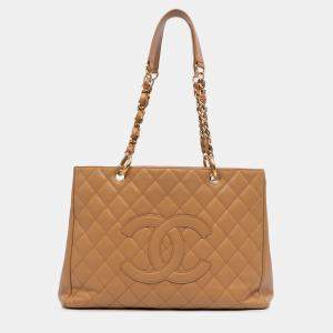 Chanel Brown Caviar Grand Shopping Tote