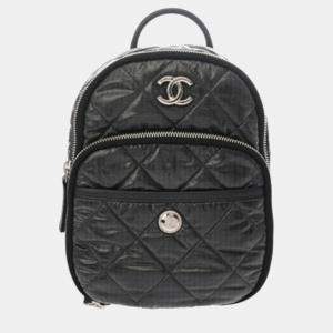 Chanel Neige Collection Backpack Black Nylon