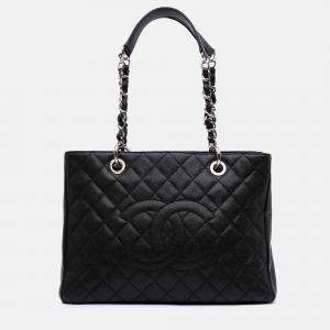 Chanel Black Caviar Grand Shopping Tote