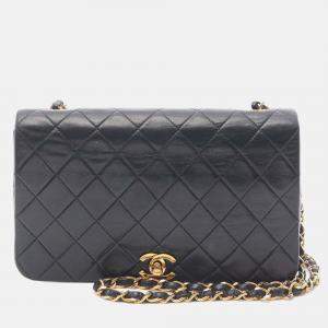Chanel Black CC Quilted Lambskin Full Flap