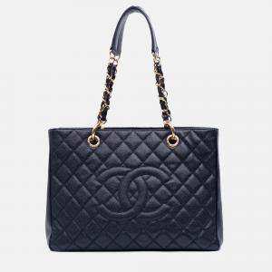Chanel Blue Caviar Grand Shopping Tote
