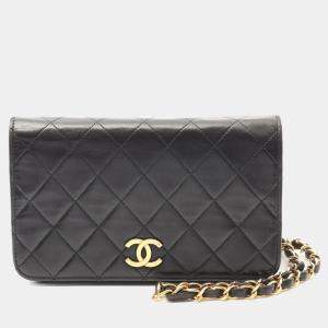 Chanel Full Flap Black Lambskin Shoulder Bag