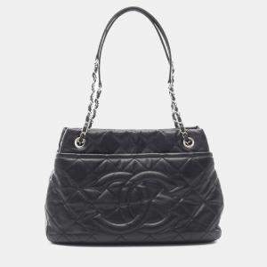 Chanel Timeless Soft Shopper Black Leather Tote Bag