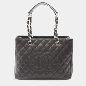 Chanel Grand Shopping Black Leather Tote Bag
