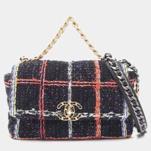 Chanel 19 Black Fabric Chain Shoulder Bag