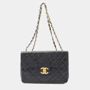Chanel Jumbo XL Flap Black Lambskin Chain Shoulder Bag