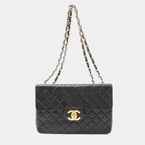 Chanel Jumbo Flap Vintage Black Lambskin Shoulder Bag