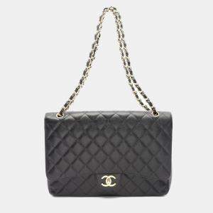 Chanel Classic Double Flap Black Quilted Lambskin Shoulder Bag