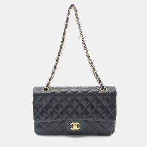 Chanel Classic Double Flap Black Quilted Lambskin Shoulder Bag