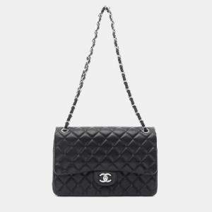 Chanel Jumbo Matelasse 30 Classic Shoulder Bag Lambskin Black Shw Cc