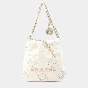 Chanel 22 Mini White Leather Crossbody Bag