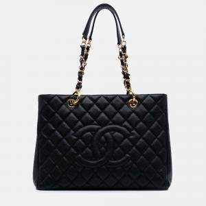 Chanel Black Caviar Grand Shopping Tote
