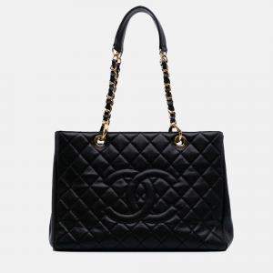 Chanel Black Caviar Grand Shopping Tote