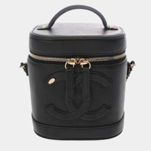 Chanel Vanity Black Lambskin Shoulder Bag