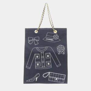 Chanel 2002 Icon Navy Blue/White Canvas Handbag
