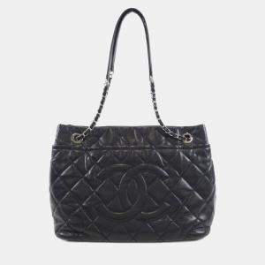  Chanel Timeless CC Black Calf Leather Tote Bag