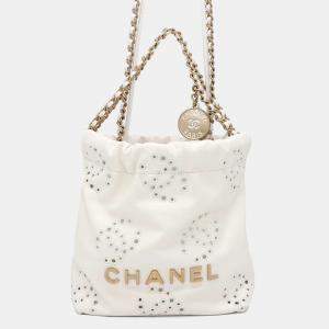 Chanel Chanel22 Chain shoulder Bag Spring/Summer 2025 White Shiny Calf Leather