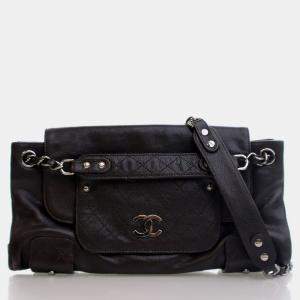 Chanel Pocket In The City Brown Caviar Leather Shoulder Bag