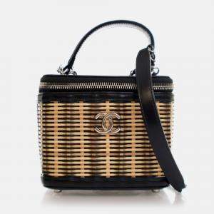 Chanel Small Black Calfskin Take Away Vanity Case