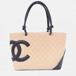 Chanel Cambon Line Beige/Black Handbag
