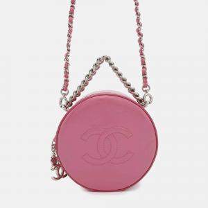 Chanel Round Pink Patent Leather Shoulder Bag