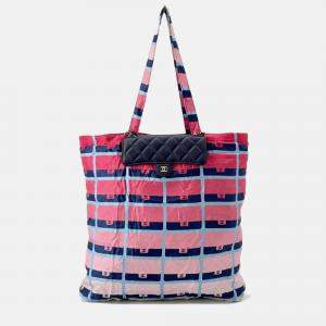 Chanel Ready To Fold Caviar Skin Nylon Tote Bag 