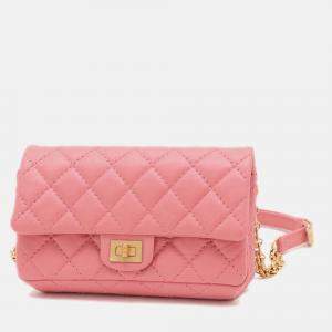 Chanel 2.55 Waist Pouch Body Bag Calfskin Pink